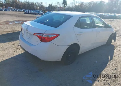 2016 Toyota Corolla Le z USA, uszkodzony, nr VIN 2T1BURHE4GC717535